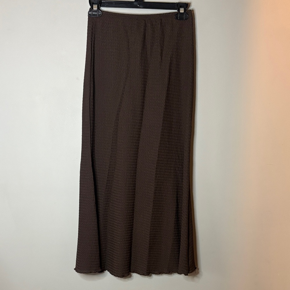 Elegant Brown Maxi Skirt